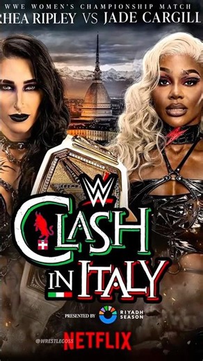 Rhea Ripley vs Jade Cargill REMATCH Official for Clash in Italy 🔥 #WWE