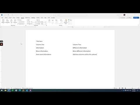 Word Columns Within a Column
