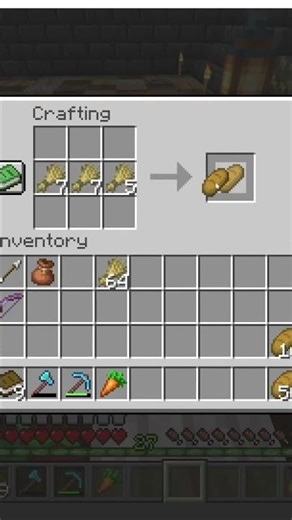 Tutorial: how to make bread in #minecraft #minecraftcrops #gaming #memes
