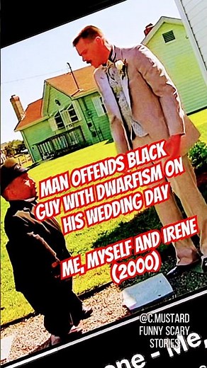 man offends black dwarf on his wedding day Me Myself & Irene (2000) #jimcarrey #00scomedy #movies