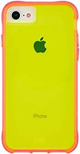 Case-Mate - iPhone SE (2020) Case - iPhone 8 Case - Neon Case - Tough NEON - Glowing Neon Edge - Design for Apple iPhone 4.7" - Yellow/Pink Neon