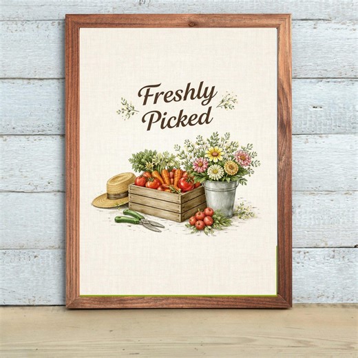 Fresh Vegetables Art Print: Rustic Farmhouse Harvest, Watercolor Style (digital Download) - Etsy