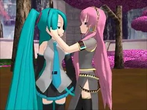 MMD luka x miku kiss
