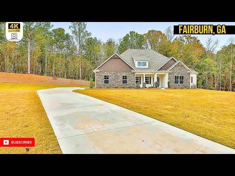 See this Brand New Build in 4K - 1 Level RANCH Home For Sale in Fairburn GA - ACREAGE!