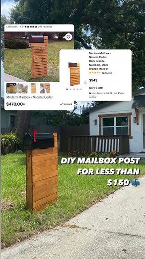 Why spend over $400 on a custom mailbox when you can DIY it for less than $150 ? #diy #fyp #DIY #hacks #house #homeowners #crafts #shopping