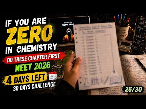 26/30 🧿🎀|| Chemistry 4 days Planner😱🙏| Do these Chapters if you are at 0 in Chemistry💢 for Neet 2026