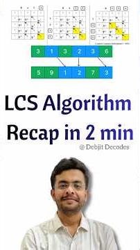 LCS (Longest Common Subsequence) in 2 Minutes | All you need to know #dsa #lcs #coding #interview