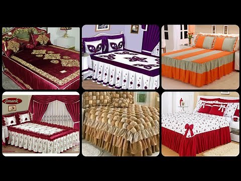 Most beautiful frill bed sheet designs / elegant Designer bed sheets /embroidered bed sheet designs