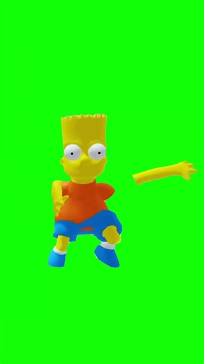 Bart Simpson on roblox Green Screen