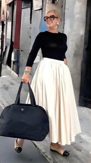 Style over 60| Elegant Skirt Outfits #styleover60 #maturefashion #shortvideo