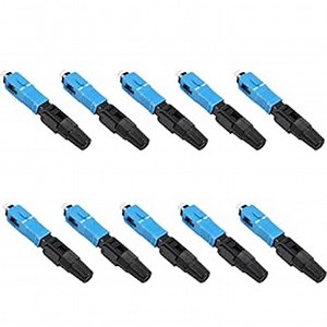 Eardion 10pcs Fiber Quick Connector, SC-UPC Fiber Optic Quick Connectors- Reusable Connectors Adapter Embedded Single Mode 9/125 Mechanical for FTTH CATV Network Instrument (10 Pack, SC/UPC)