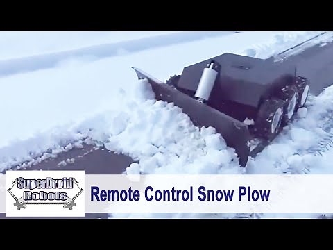 RC Robot Plows Snow! 6WD RC Snow Plow Robot by SuperDroid Robots