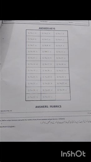 Computer paper class 7 final term 2026 #youtubeshorts