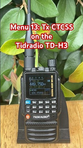 Menu 13: Tx CTCSS – Transmit Continuous Tone-Coded Squelch System