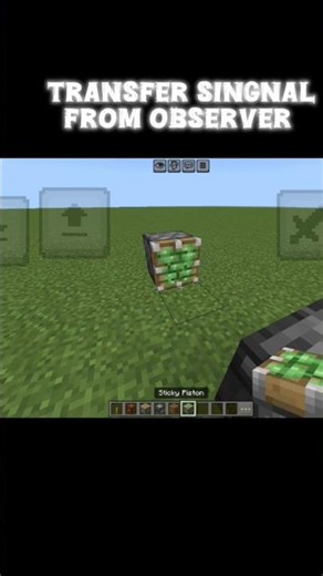 How to Transfer Redstone Signal from Observer! ⚡ #minecraft #redstone