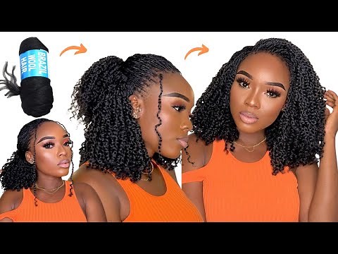 Omg😱 I slayed this Micro twist hair with Brazilian wool wow 🤩