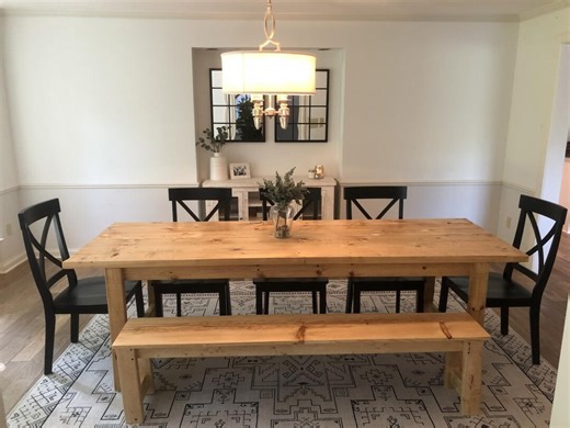 Farmhouse Dining Table Plans | Rustic Woodworking PDF (digital Download) - Etsy