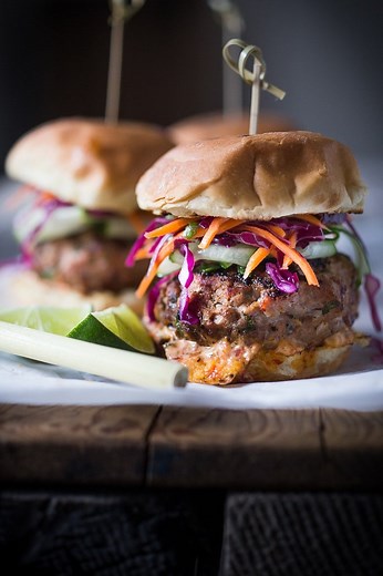 Thai Turkey Burger w/ Crunchy Asian Slaw