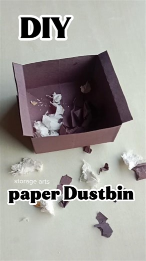 DIY paper Dustbin ♻️#storagearts #diy #craft #ytshorts #shorts #artscraft