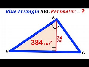 Can you find Perimeter of the Blue triangle ABC? | (Right Triangle) | #math #maths | #geometry