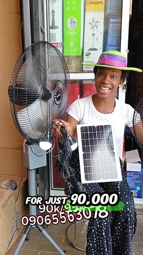 Efficient Solar Generator with Fan for Outdoor Use