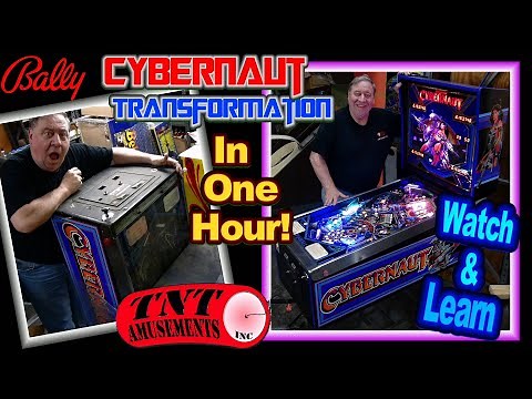 #1623 COMPLETE REBUILD of Bally CYBERNAUT Pinball Machine-Todd's Tips shows HOW TO DO IT! TNT Amuse