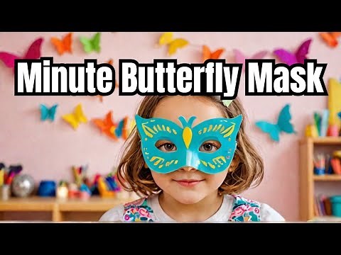Make a Butterfly mask in Just 5 Minutes for Kids!