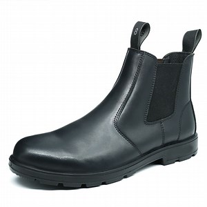 [Hot Item] Stylish Elastic Sided Black Leather Boots for Men