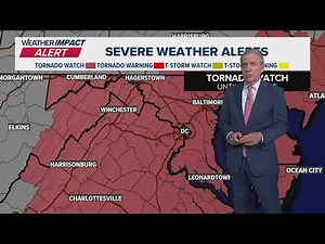 Tornado Watch expanded Friday night to include all of D.C., Maryland, Northern Virginia