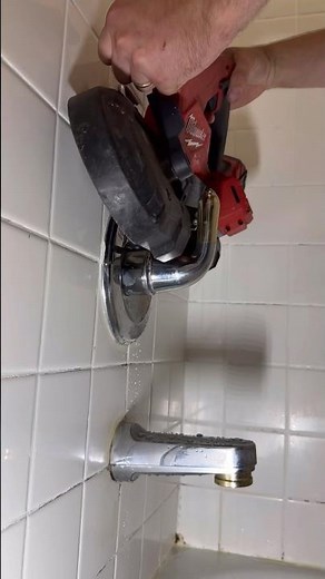 easy shower handle removal trick #plumbing #plumber #plumbers #diy #construction #masterplumber