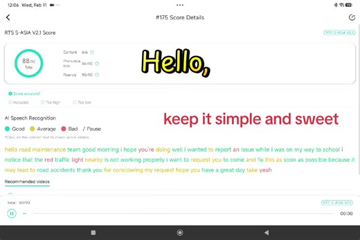 Struggling with RS? Here is a perfect demo answer you can use as a template. Let's get those 79 scores! 🚀 Question number: 175 Apeuni You are on your way to school and notice that a red traffic light nearby is not working properly. You want to call the road maintenance team to report the issue. What would you say when making this call? #ptetips #fyp #studyinaustralia #ptepreparation #tiktoknepal