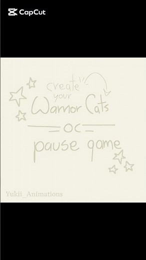 warrior cats oc pause game|| #pausegame #stopgame #warriorcats #oceaneyes