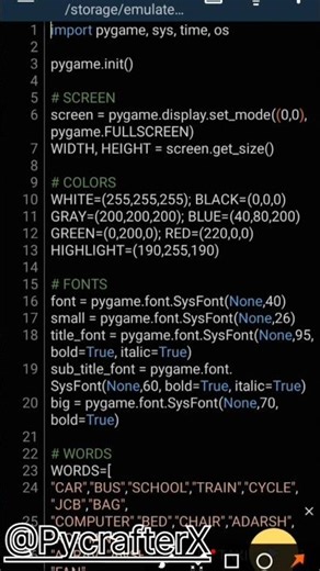 Word Search Game | Python से बनाया 🔥#python #game #wordsearch #coding #shorts
