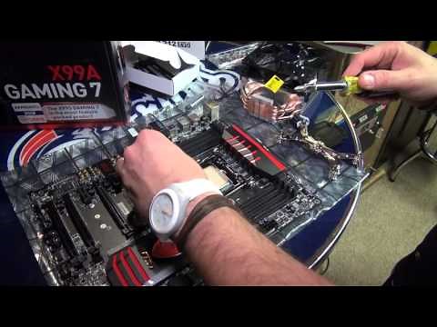 Cooler Master Hyper 212 EVO fan installation on INTEL 2011 plus CPU and RAM install - Part 5
