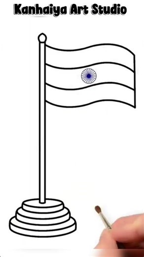 "How To Draw India Flag | Easy Indian Flag Drawing Step by Step 🇮🇳" #shorts