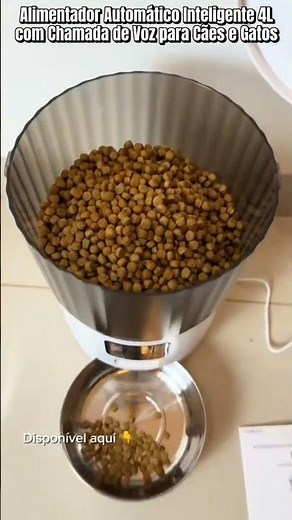 Alimentador Pet Tigela de Aço 4L Automático Wi-Fi APP Dispenser de Comida para Gatos e Cães