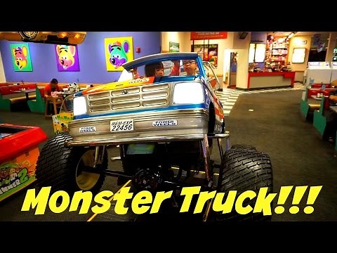 Chuck E. Cheese's Monster Truck Ride Police Motorcycle Horse Ride Car Racing