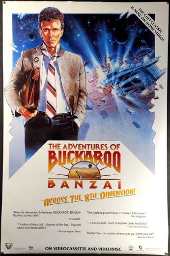 The Adventures of Buckaroo Banzai-original Vintage Movie Poster of the Classic Comedy With Peter Weller, Ellen Barkin and John Lithgow. - Etsy