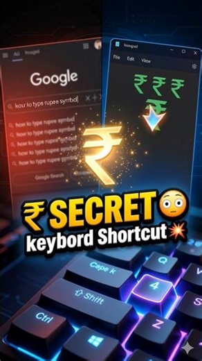 99% People Don’t Know This Shortcut |💥| ₹ Symbol Typing SECRET #₹rupeesymbol