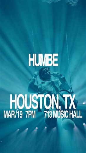 Houston, prepárate para tocar el cielo ✨ HUMBE llega con el Dueño del Cielo Tour este 3/19 en 713 Music Hall. Una noche íntima, intensa y llena de emociones. 🎟️ Últimos boletos a la venta. 🔗 https://bit.ly/4aK9F8z | 713 Music Hall