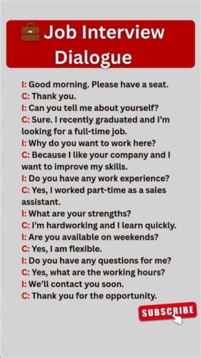Job Interview English Conversation | Real Life Dialogue for Beginners