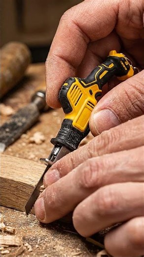 Mini Reciprocating Saw in Action #woodworking #ai #micro #small #working