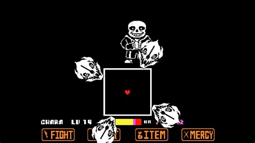 【Undertale】原版Sans弹幕重制加强版全阶段通关！！！