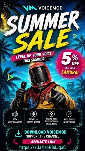 🔥 Voicemod Summer Sale 2026! Get 5% OFF 🎤☀️ #shorts #voicemod #voicechanger