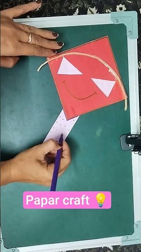 Easy Paper Craft Kite Making Tutorial|DIY Decor & Fun Activity🪁💡#shorts