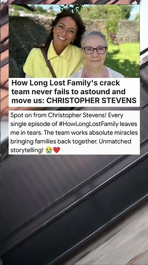 How Long Lost Family's crack team never fails to astound and move us: CHRISTOPHER ... #celebrity