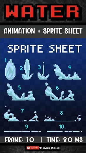 Pixel Art: How to Draw Water 💧 #pixelart #aseprite #games #gamedev #indiedev #animationtips #gaming