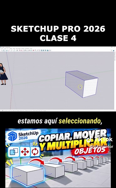 Sketchup Pro 2026 - Curso desde cero - CURSO 3 | COPIAR, MOVER Y MULTIPLICAR #sketchup #sketchuptutorial #arquitecto #diseño #vikingo3d