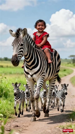 small girl and zebra hearttouching story🦓 #ai #baby