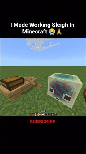 A Working Sleigh In Minecraft 😭🙏 #minecraft #shorts